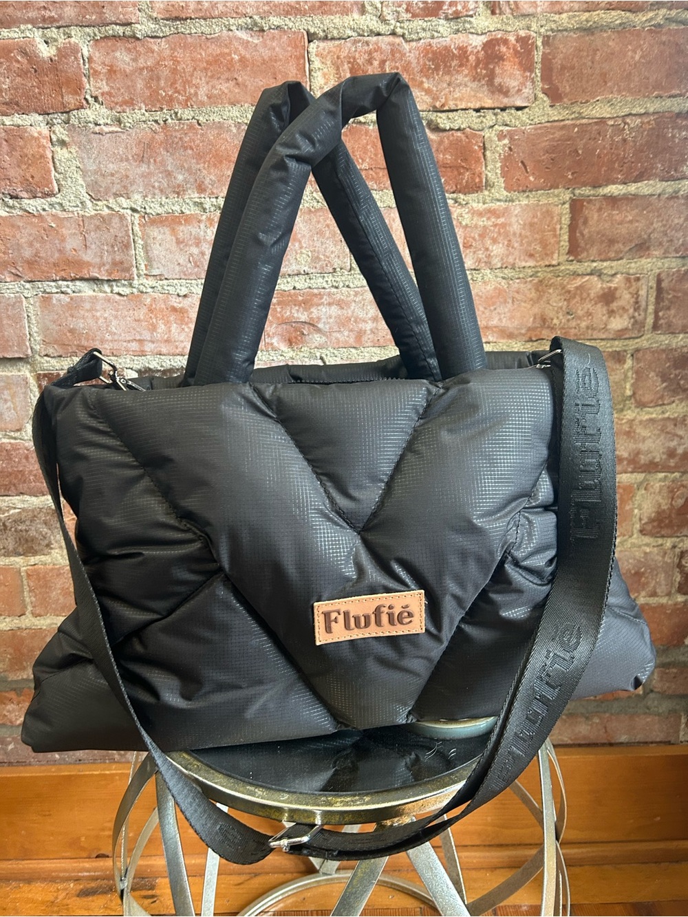 Flufie Shoulder Bags Jet Black Classic